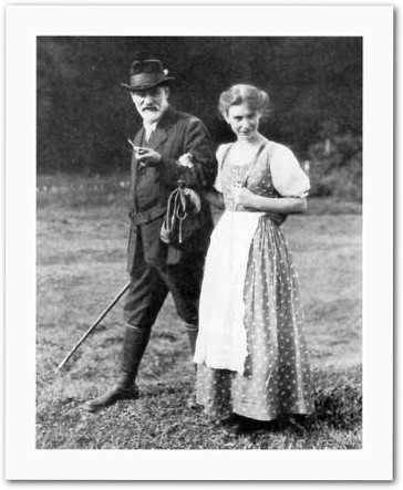 Sigmund Freud en dochter Anna