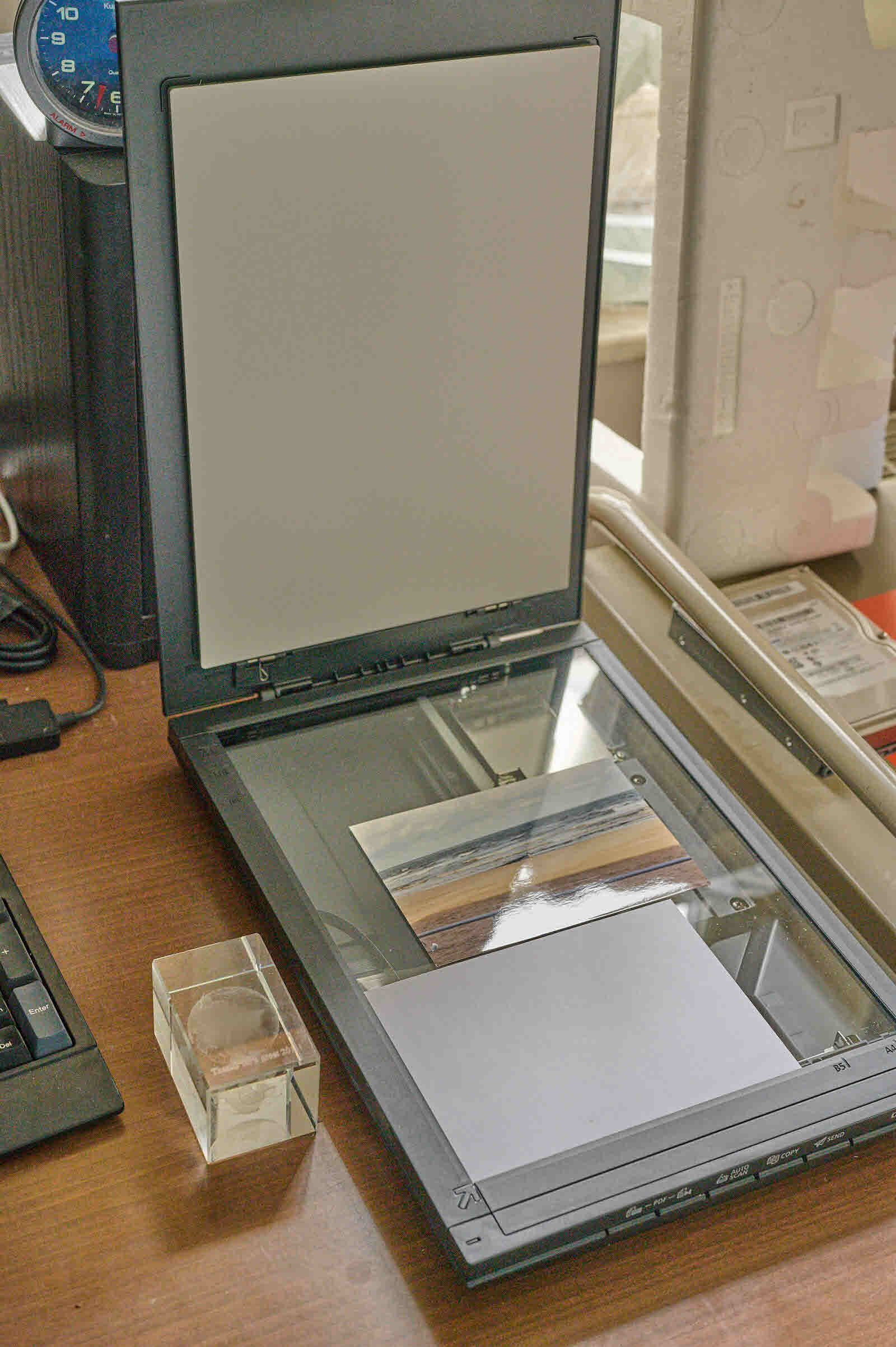 Plaatsing scanner op bureau